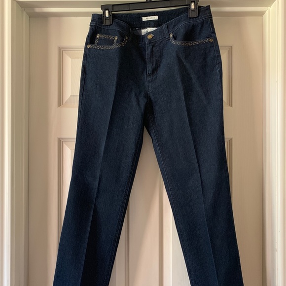 Jones New York Sport Jeans w/Bling Trim Pockets - Picture 3 of 3